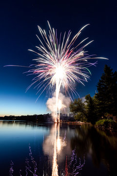 fireworks over the lake 