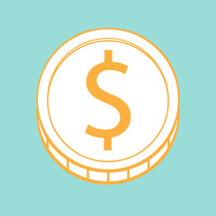 money coin icon for business concept