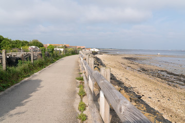 hiking trail and bike path along the beach