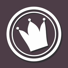 Vector illustration crown logo silhouette