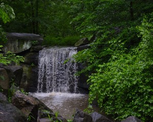 waterfall in deep forest