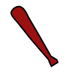 Bludgeon wooden or rubber in flat design