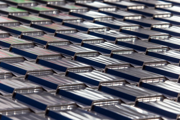 Metal roof in the house as an abstract background