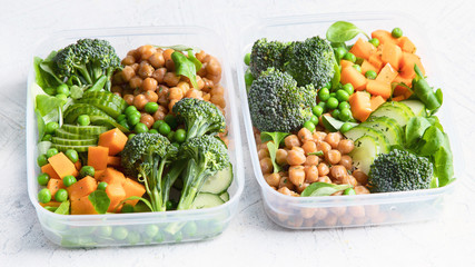 Healthy vegan lunch box