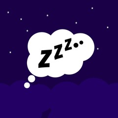 Design concept about sleep, dream, relax, insomnia.