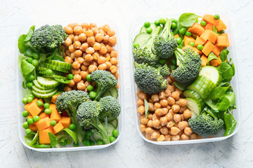 Healthy vegan lunch box