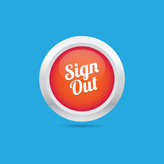 Modern Colorful Sign Out Buttons
