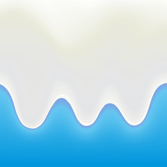 Vector Wavy Blue and White Milk Background