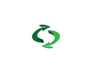 Arrow logo or recycle icon template vector design