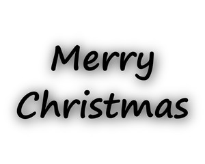 Frohe Weihnachten auf weiss