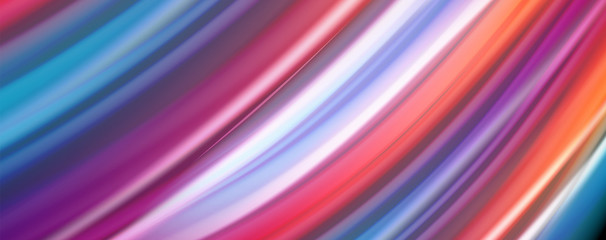 Flowing liquid colors - modern colorful flow poster. Wave liquid shapes. Art design for your design project