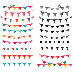 Set of colorful bunting