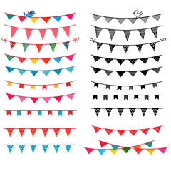 Obraz premium Set of colorful bunting