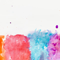 Watercolor abstract brush strokes background