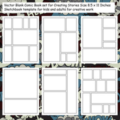 Naklejka premium Blank Comic Book