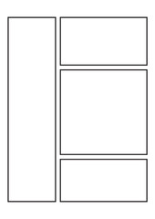 Manga Storyboard Layout template for Drawing Stories