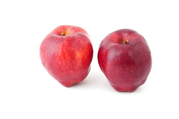 Fresh red Gala Apples fruit isolated on white background