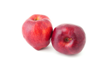 Fresh red Gala Apples fruit isolated on white background