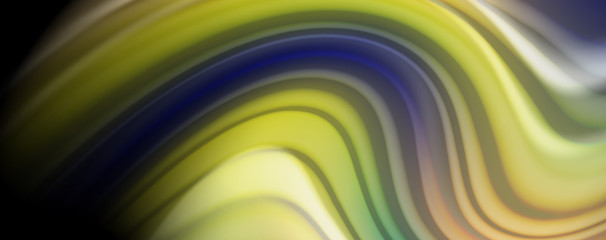 Obraz premium Fluid liquid color wave lines, glowing colorful light effect, abstract composition template. Geometric technology abstract pattern. Movement concept