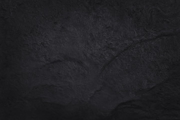 Dark grey black slate texture in natural pattern with high resolution for background and design art work. Black stone wall.