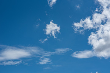 Blue sky background with clouds