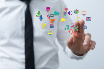 Protect Cloud Information Data Concept..
