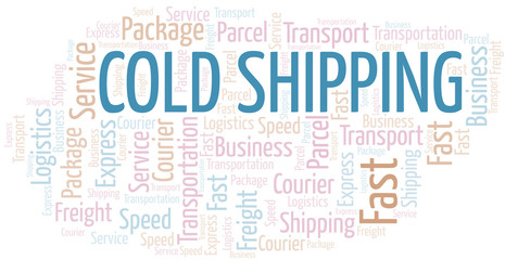 Fototapeta premium Cold Shipping word cloud. Wordcloud made with text only.