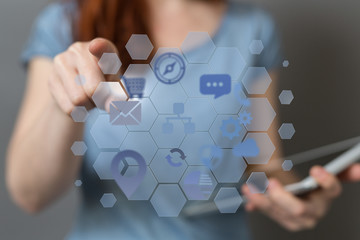 Protect Cloud Information Data Concept..