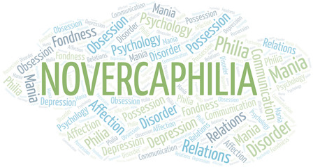 Fototapeta premium Novercaphilia word cloud. Type of Philia.