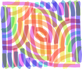 Abstract colorful watercolor rainbow stripes