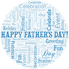 Fototapeta premium Happy Father's Day! Word Cloud. Wordcloud Made With Text.