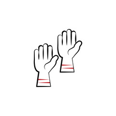 Firefighter, gloves two color icon