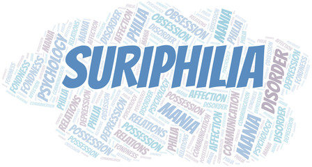 Fototapeta premium Suriphilia word cloud. Type of Philia.