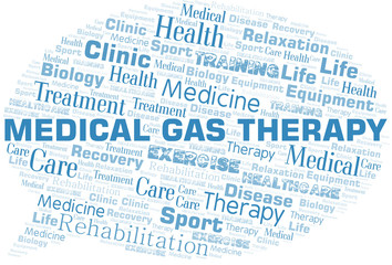 Medical Gas Therapy word cloud. Wordcloud made with text only.