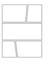 Comics blank layout template background. Vector illustration