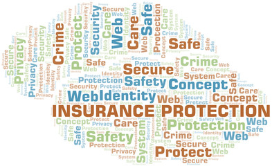 Insurance Protection word cloud. Wordcloud made with text only.
