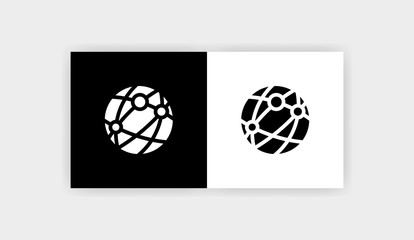 GLOBAL NETWORK Icon Flat Graphic Design