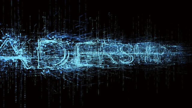 4k leadership animated word tag cloud;text design animation.The Matrix style binary computer code shaped text design animation;changing from zero to one digits;abstract future tech background.