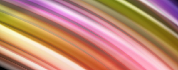 Modern rainbow liquid color flow colorful poster. Wave Liquid shape in black color background. Abstract composition