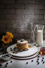Pancakes with blueberry