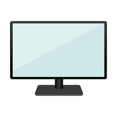 monitor flat icon. vector illustration. isolated on white background