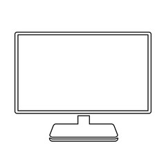 monitor flat icon. vector illustration. isolated on white background