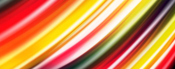 Flowing liquid colors - modern colorful flow poster. Wave liquid shapes. Art design for your design project