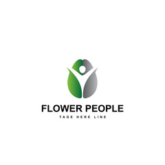 flower people logo template