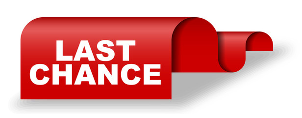 red vector banner last chance