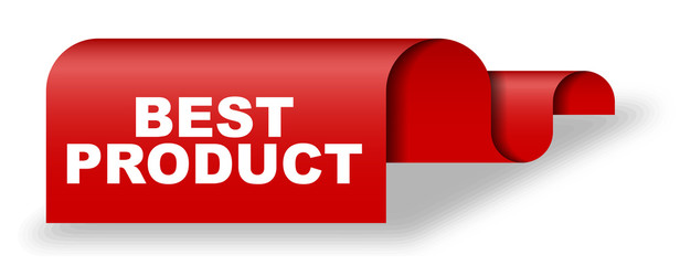 red vector banner best product