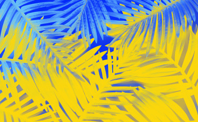 Tropical leaves foliage plant pattern in illustration background