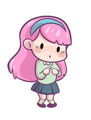 niña avergonzada