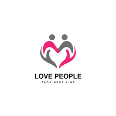 love people logo template