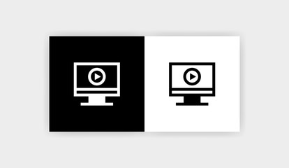 VIDEO COMPUTER Icon Flat Graphic Design